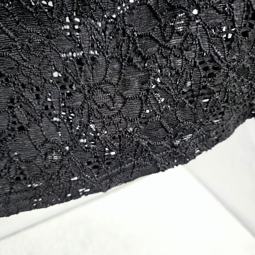 NWT MAURICES+ Lace Dress BLACK 3X Plus size Skater Whimsigoth Chic Lined Goth - Picture 6 of 9